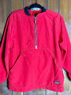 Vtg Fido Dido 1980s Red Windbreaker Sports Jacket Sz Large - Rare Find